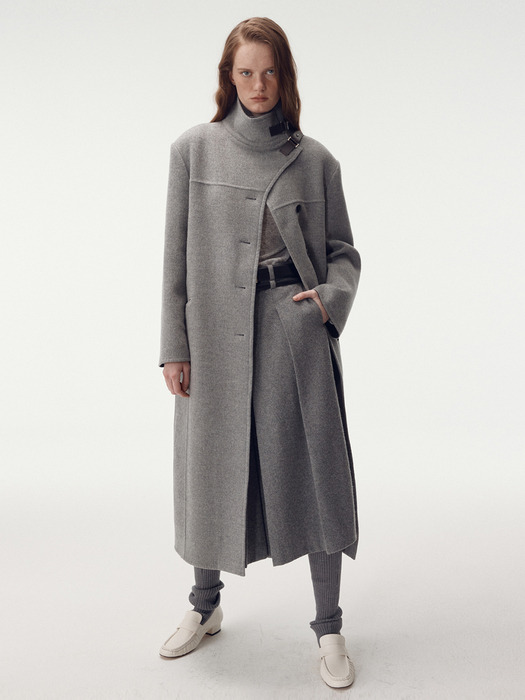 Double Face Long Coat, Grey