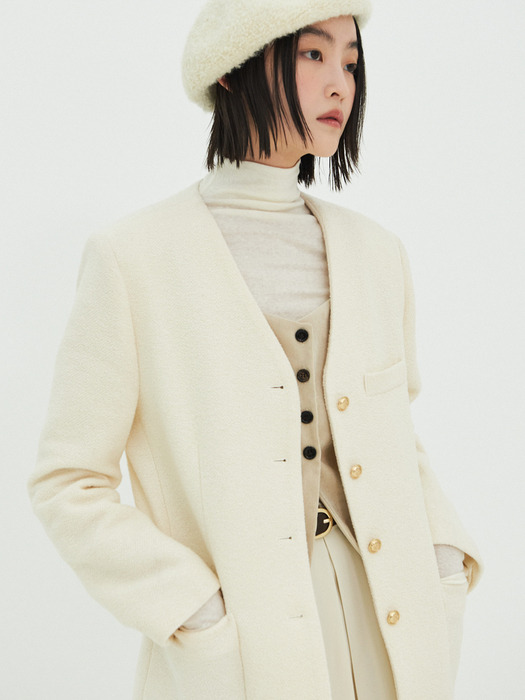 Mer Tweed Jacket (Ivory)
