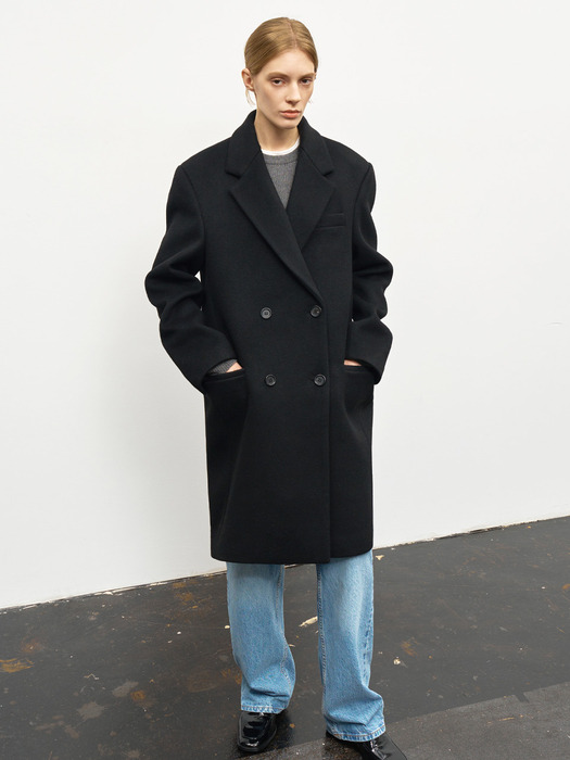 OVERSIZE DOUBLE-BREASTED WOOL COAT_2 COLOR