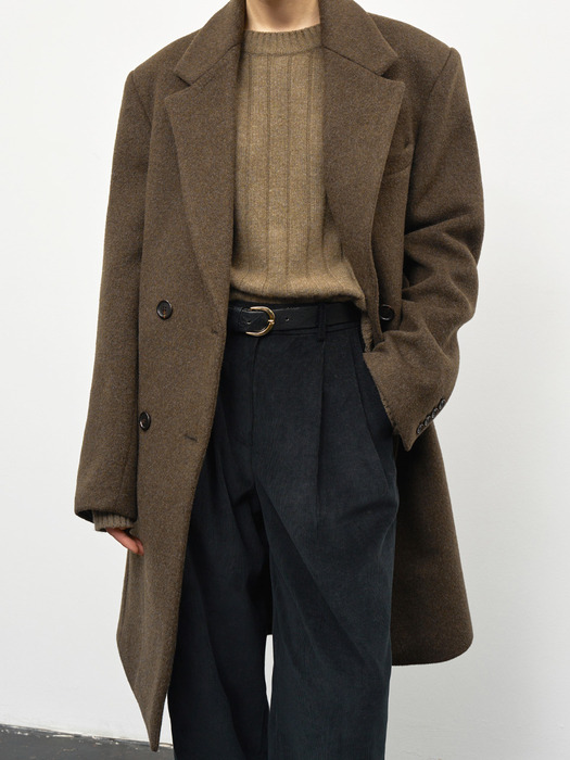 OVERSIZE DOUBLE-BREASTED WOOL COAT_2 COLOR