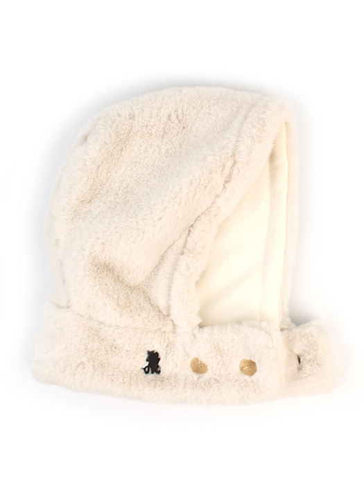 Fur Open Ivory Balaclava 바라클라바