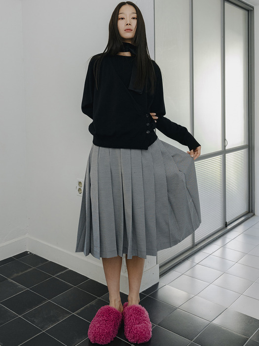Medium Pleated Check Skirt