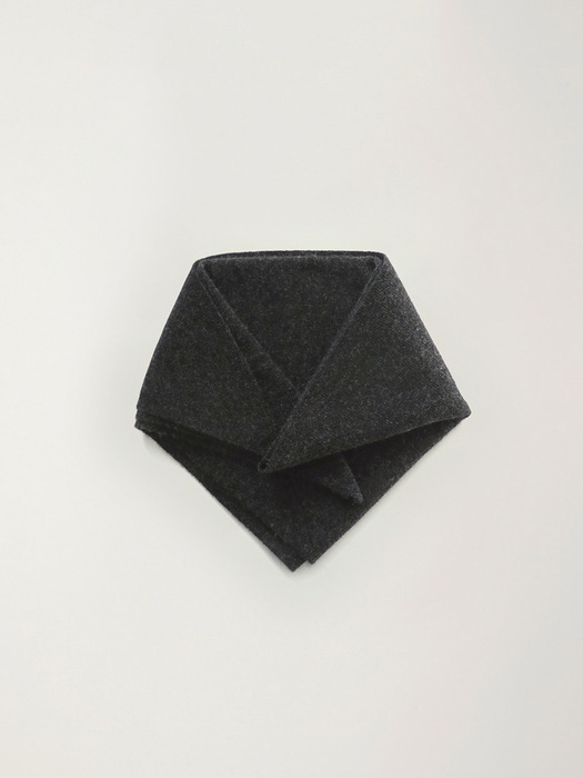 Triangle cashmere muffler (Charcoal)