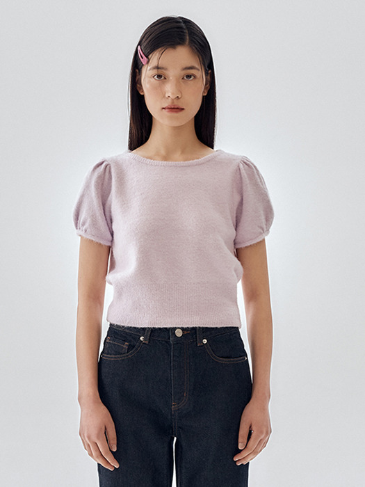 U-neck Volume Sleeve Knit