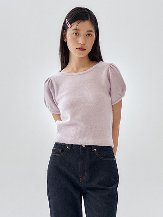 U-neck Volume Sleeve Knit