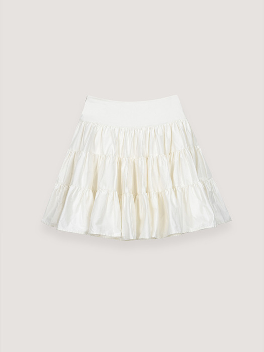 TRIPLE CREAM COTTON SKIRT_TT4W501IV