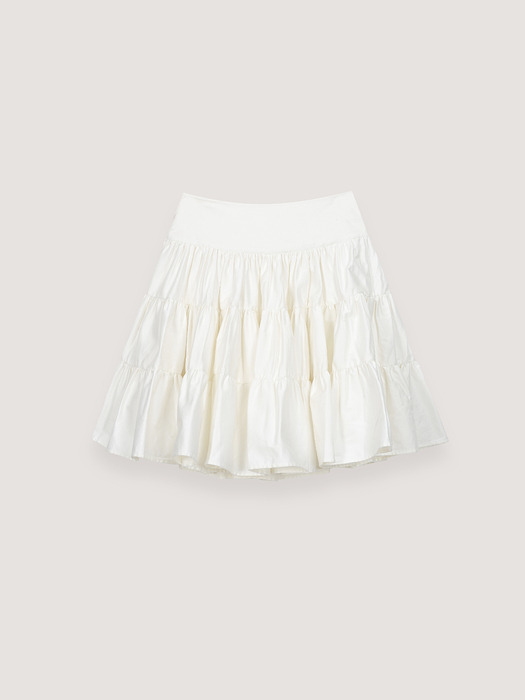 TRIPLE CREAM COTTON SKIRT_TT4W501IV