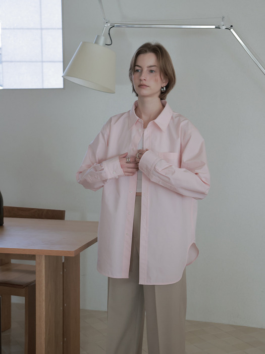 All-Day Oversized Shirts (Light Pink)