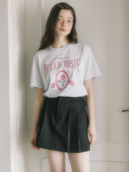 Belle Rose T-shirt - Light Grey