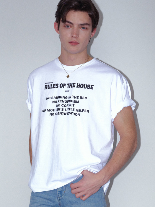 UNISEX, House Rules T-Shirt / White
