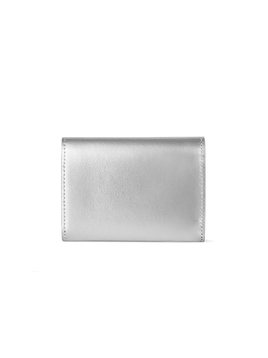 LACQUER TRIANGLE WALLET - MATT SILVER