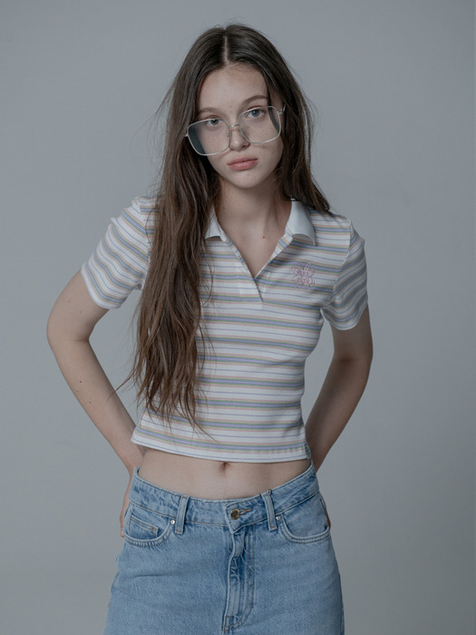 CANDY STRIPE KARA CROP TSHIRT_IVORY