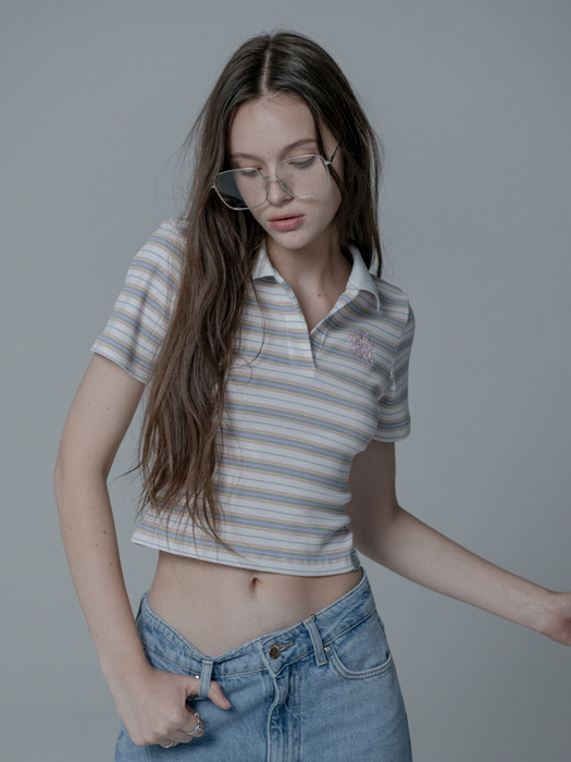 CANDY STRIPE KARA CROP TSHIRT_IVORY