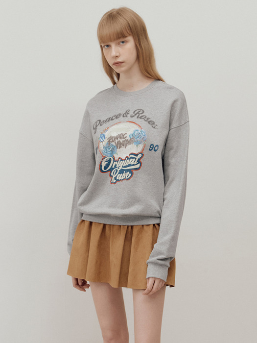 Rose Mirror Ball Graphic Sweatshirt VW4WE112_2color