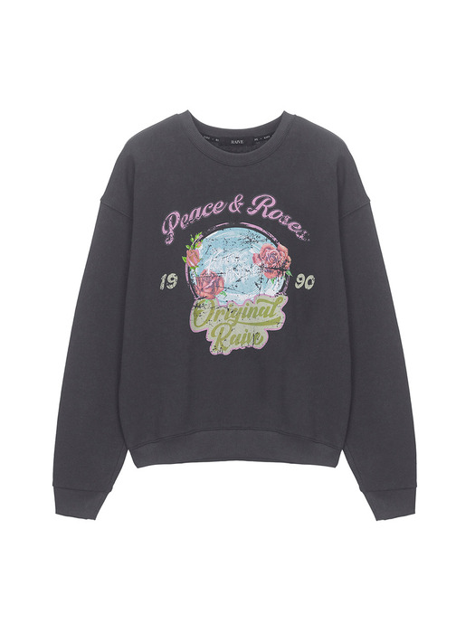 Rose Mirror Ball Graphic Sweatshirt VW4WE112_2color