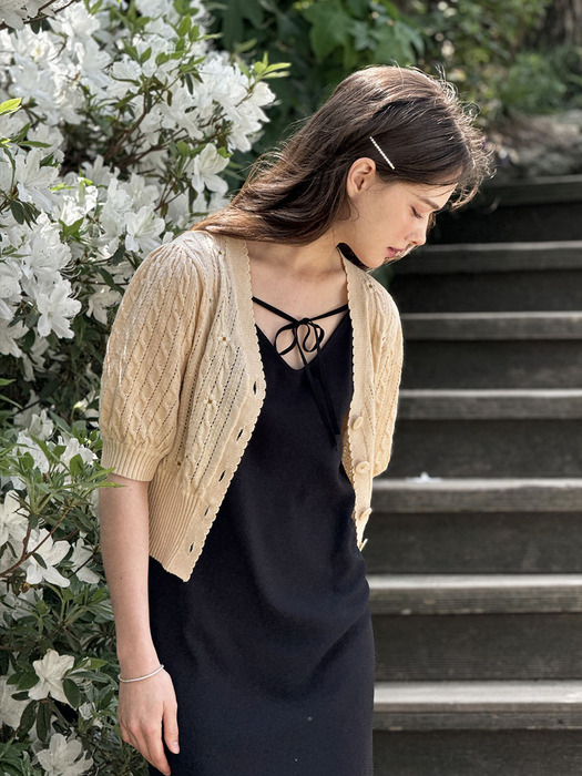 [24SS] Lautre Embroidery Butter knit cardigan