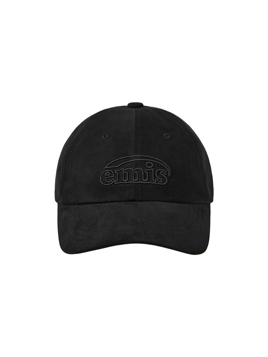 COTTON BRUSHED BALL CAP-BLACK