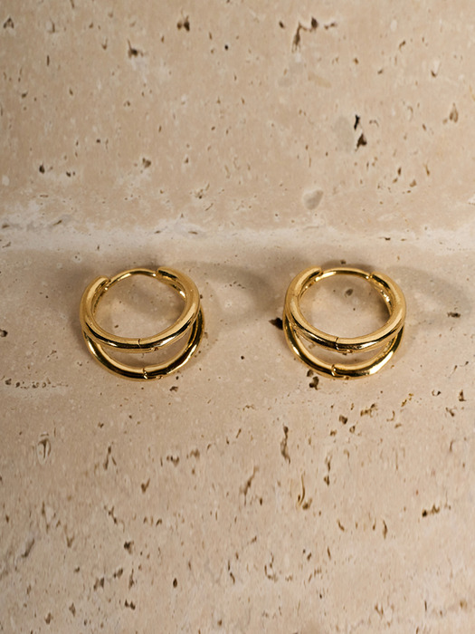 two-line one-touch earring