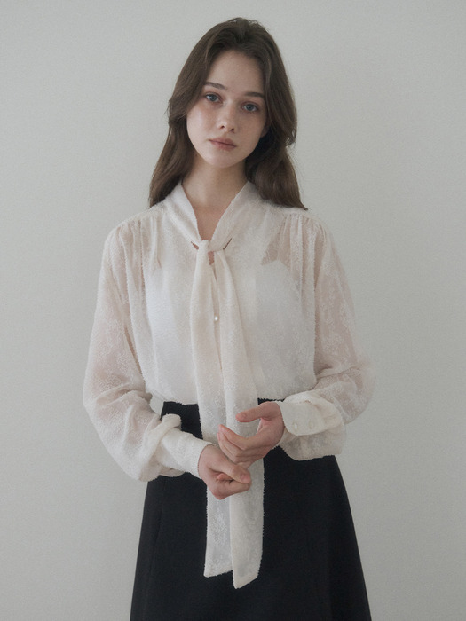 [New Color] Tie Blouse_5color