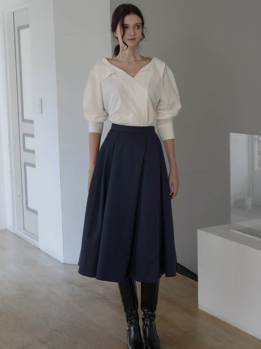 [24FW] Lautre Diana Navy flare skirt