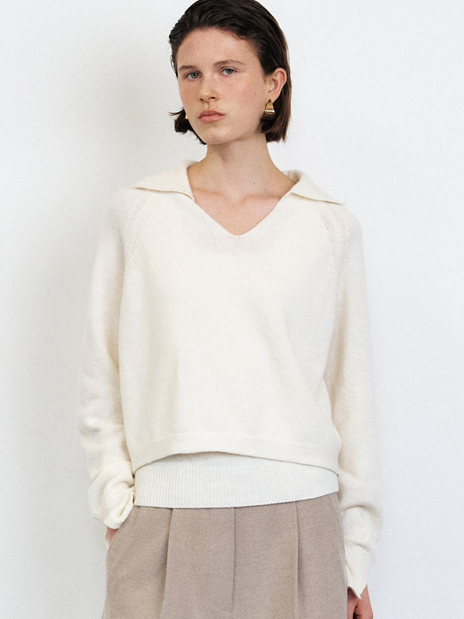 WOOL BLENDED LAYERED KNIT TOP (SET) [3COLORS]