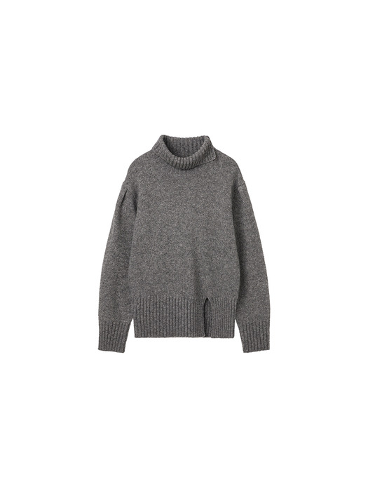 Unbalance Turtleneck Knit Pullover VC2499PO909M