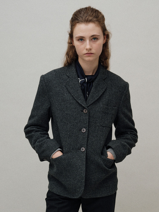 Bioni wool jacket (Dark gray)