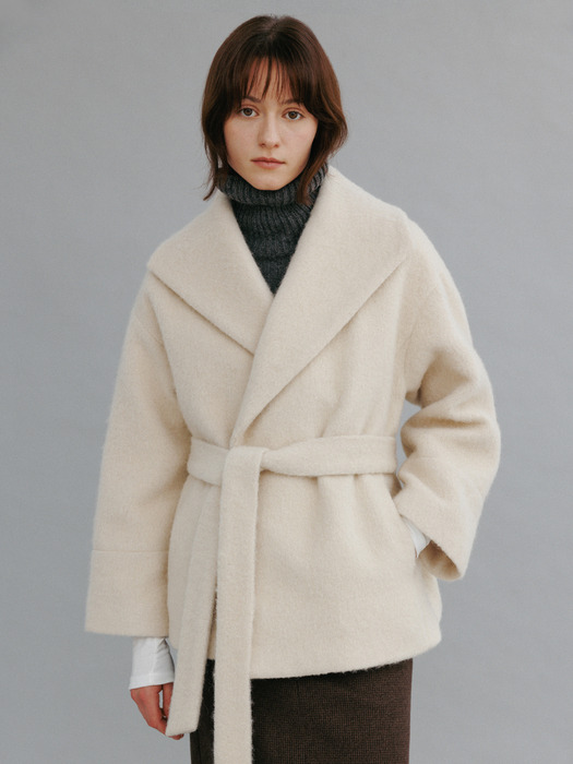 AMETT ALPACA HALF COAT (2colors)