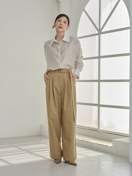 골드버튼 텐셀 블라우스 아이보리 GOLD BOTTON TENCEL BLOUSE IVORY