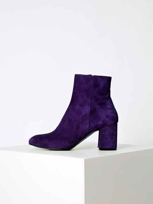 SUEDE ANKLE BOOTS - PURPLE