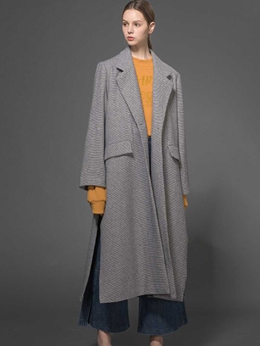 Classic Side Opening Coat (Light Gray)