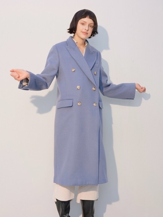 Double Wool Coat_Blue