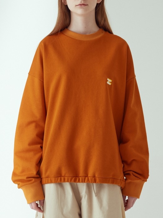 Banding strap sweatshirts_Orange