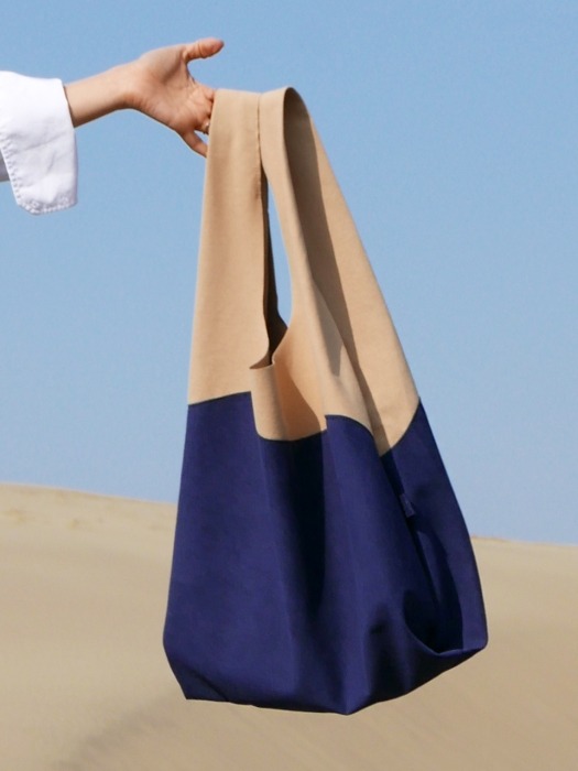 Desert tote bag(BEIGE+NAVY)