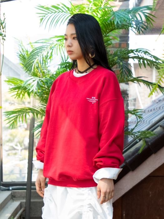 UNISEX LOGO SWEATSHIRT - RED