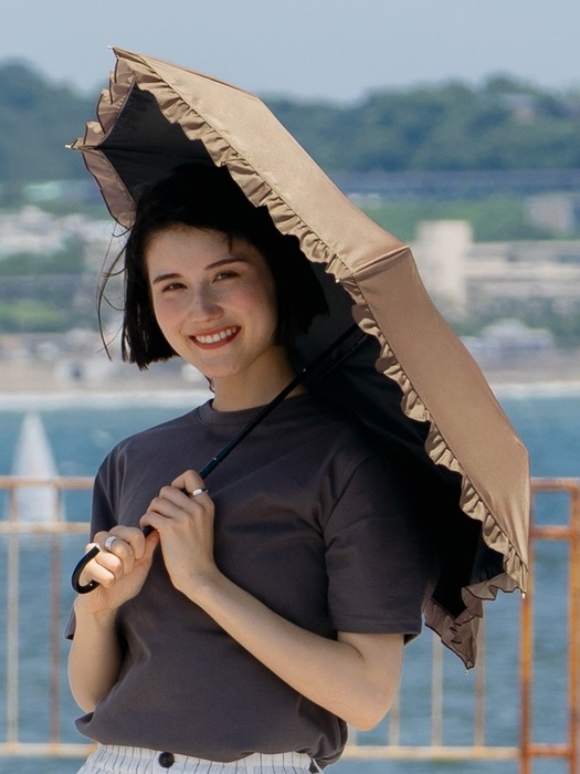 Wpc.양산 클래식 프릴 미니 암막 3단양산 801-17505-102