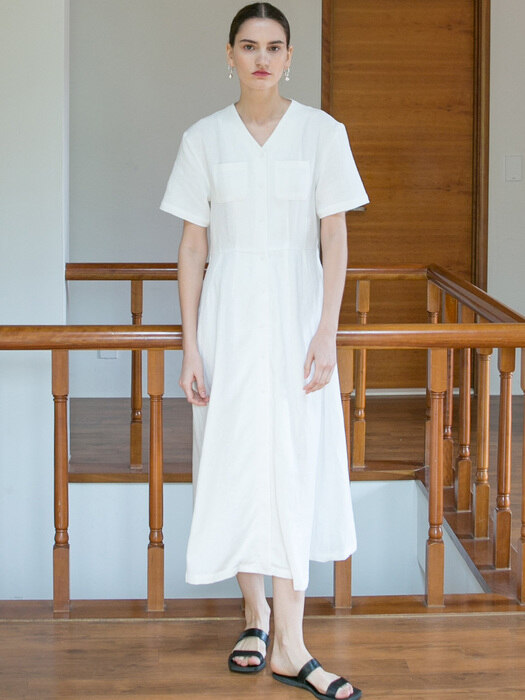 Soft Twill Dress - White
