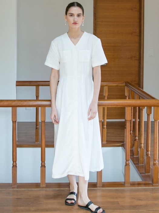 Soft Twill Dress - White