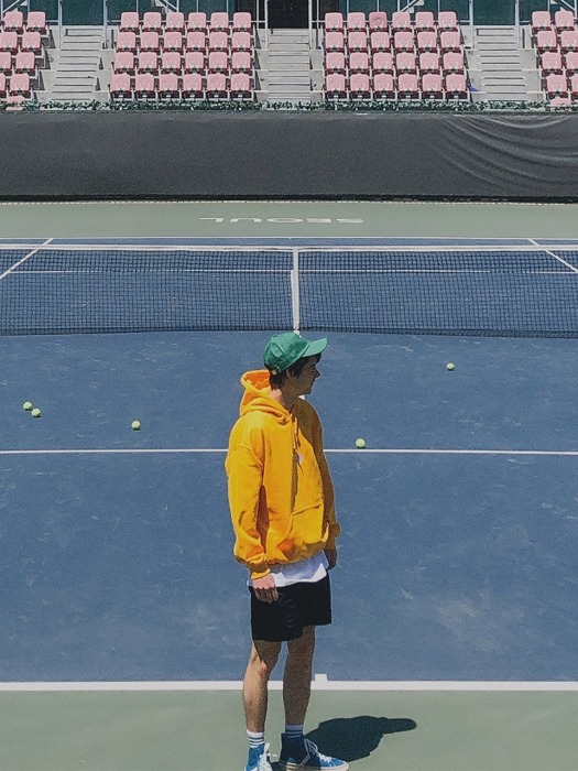 [TENNIS BOY CLUB] EMBROIDERED HOODIED YELLOW