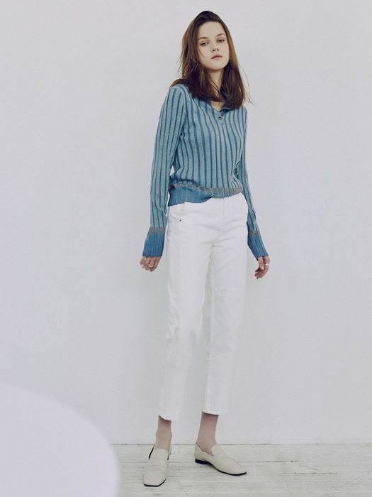 High-rise Regular Jeans_White