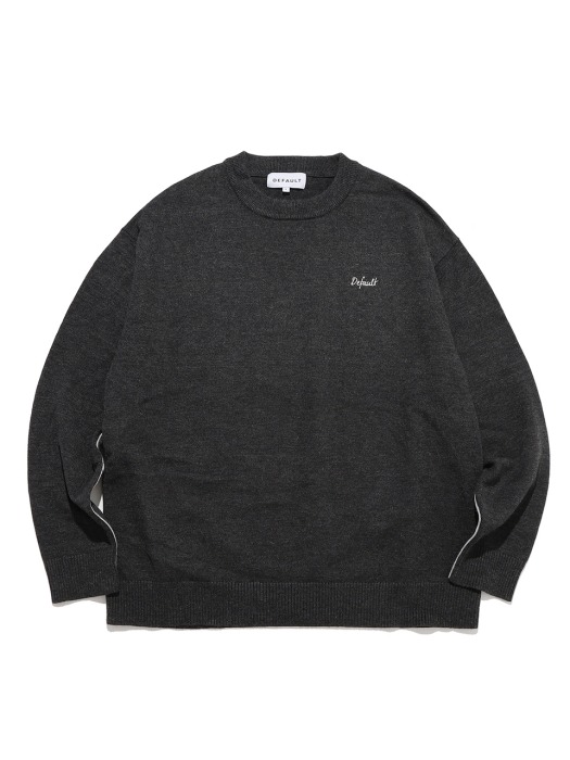 LINE POINT KNIT(GRAY)