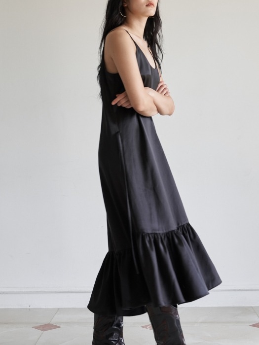  SHIRRING SLIP DRESS