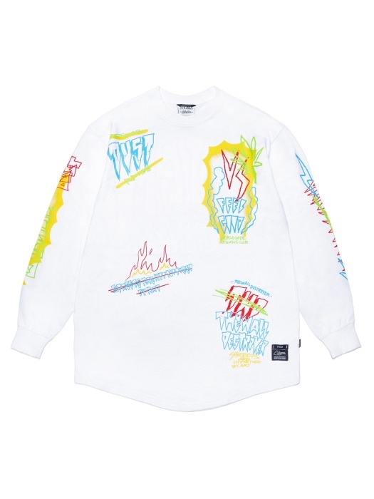 SPECULAR LAYERED LONG SLEEVES T-SHIRTS WHITE