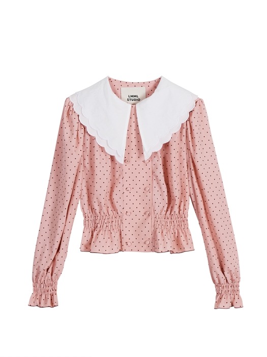 Lovers double button blouse - Small lovers pink