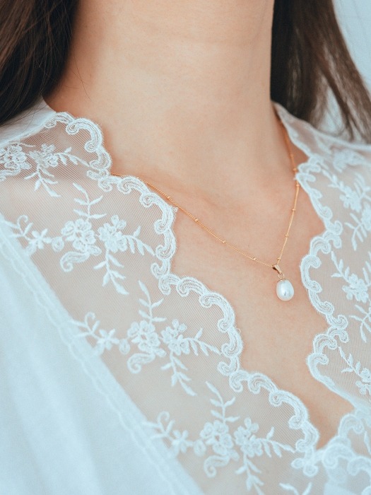 14K Gold-filled Natural Pearl Necklace