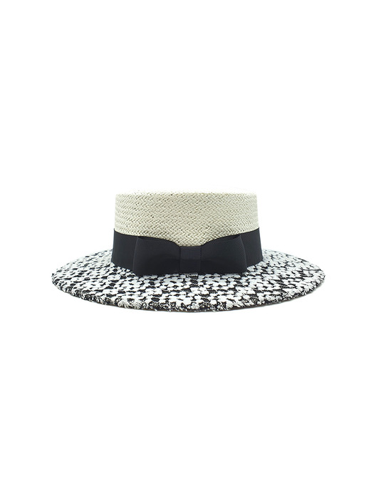BOATER HAT-OVERCOLOR MIX WHITE