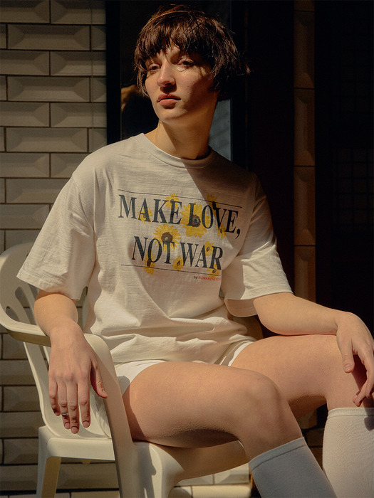 Off white make love, not war t shirts