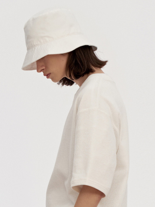 COTTON BUCKET HAT MEN[IVORY]