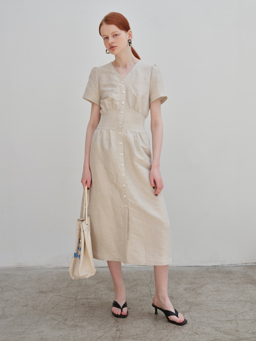 A1 CORSET LINEN ONEPIECE_BE