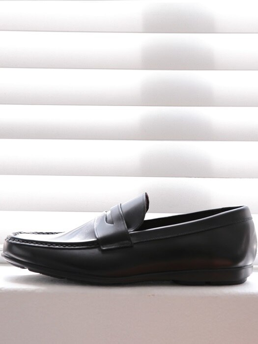 Penny Loafer Soft Black Driving#0110